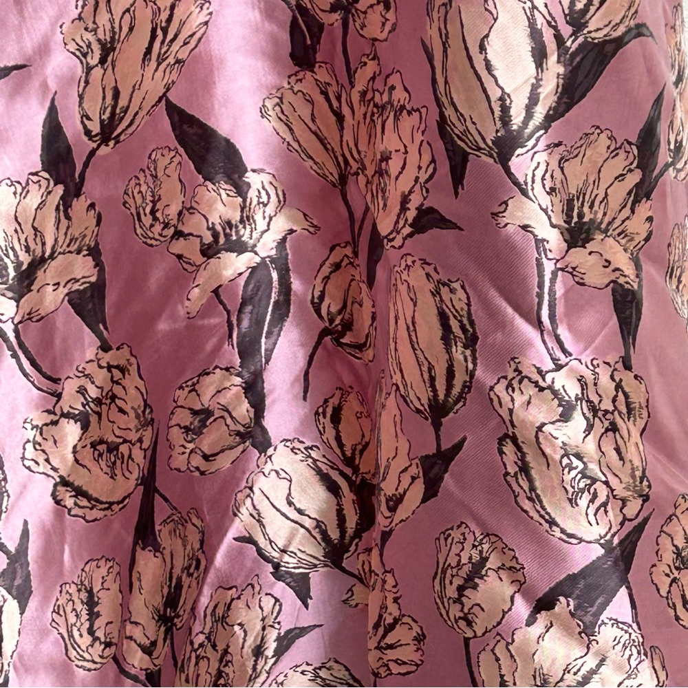 NWT Lulus Strapless Gowning Around Floral Maxi Dress Pink Gold Women’s Large - Picture 6 of 14